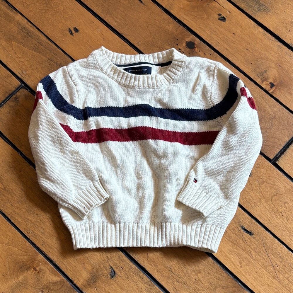 Tommy Hilfiger Kids' Rugby Stripe Crewneck Sweater